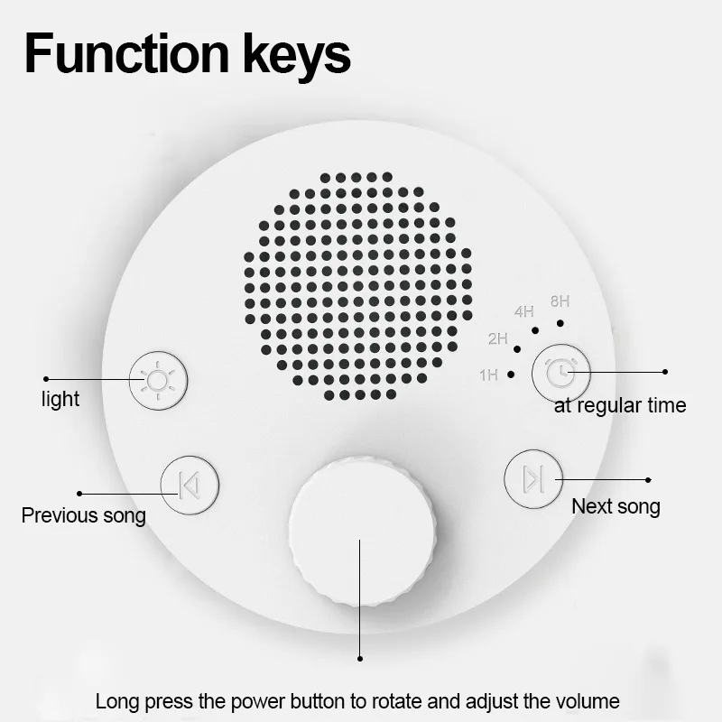 White Noise Machine with Warm Light 24 Natural Sounds Sleep Aid Deep Relaxation Soothing Sleep Aid Equipment