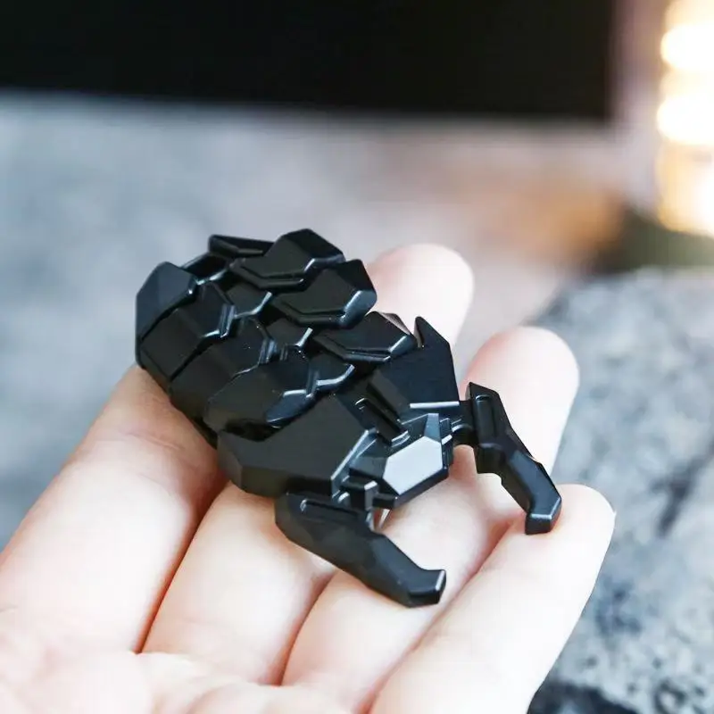 Besouro edc metal clicker gangorra cartão de pressão magnética fidget controle deslizante mecânico empurrando placa moeda háptica sensorial alívio do estresse brinquedo