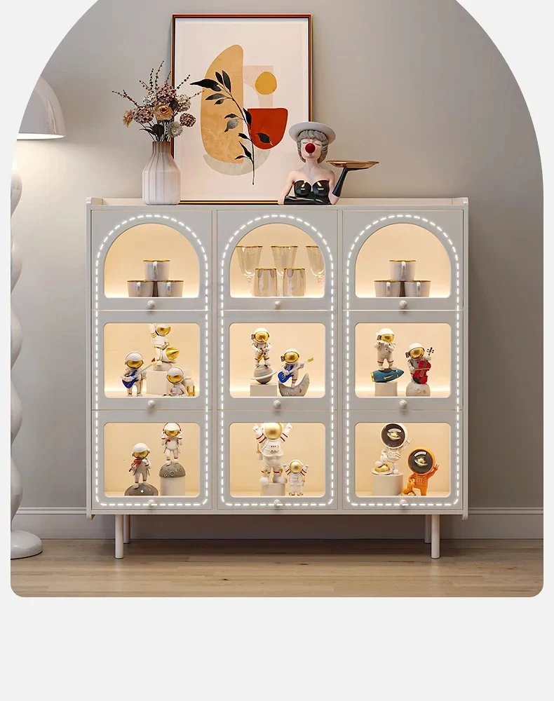 

Cream wind nine chest chest drawer display living room storage small vertical cabinet