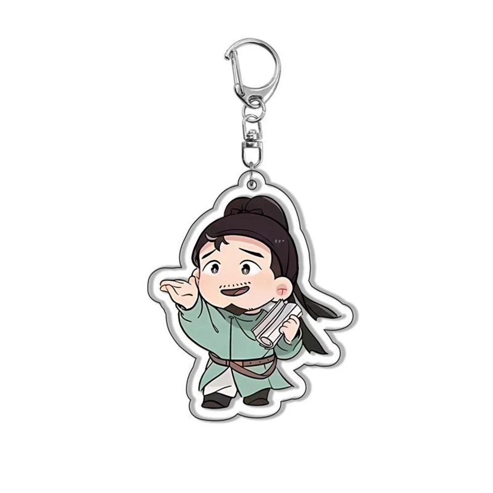 Chinese Anime Chang An Keychain Ancient Chinese Poet Poetry Saint Li Bai Pendant Car Key Chain Bag Accessories Cosplay Friend gi