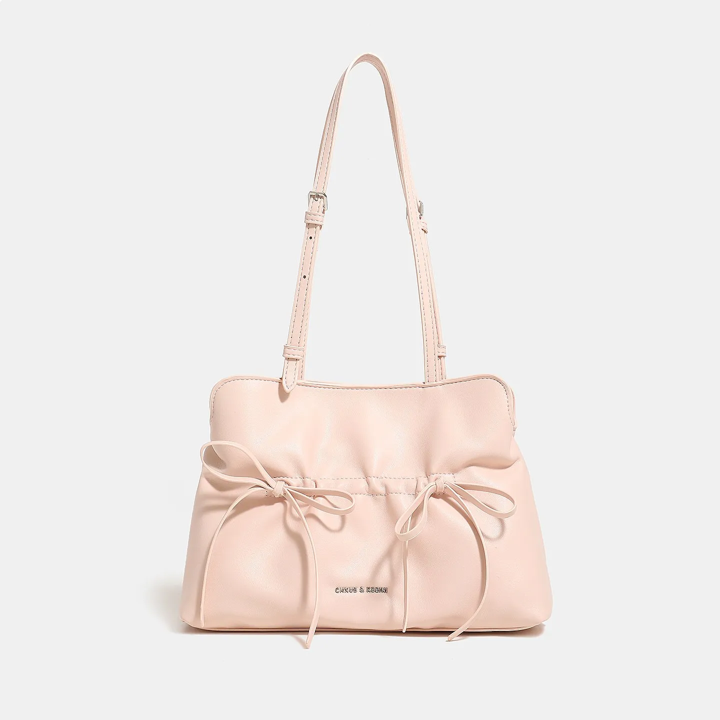 2026 Autumn New Sweet Bow Knot Shoulder Bag Ballet Style Soft Leather Crossbody Bag