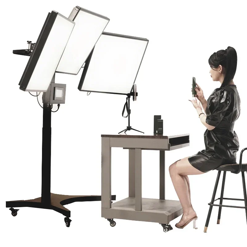 La fotocamera professionale del 2025 ha condotto l'illuminazione fotografica dell'attrezzatura di streaming live del supporto della luce dello studio del fotografo video