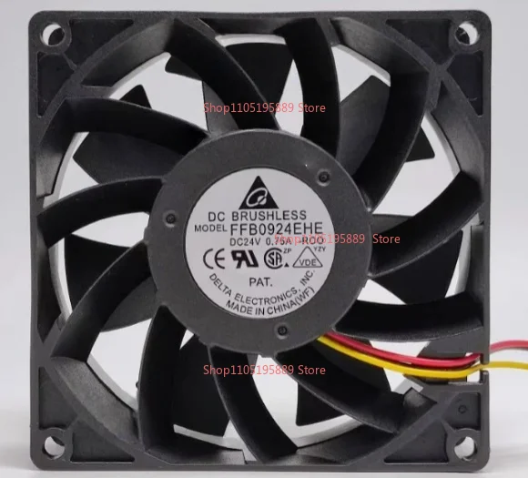 New Cooling Fan for Delta FFB0924EHE ROO 9038 24V 0.75A 9CM Inverter High Air Flow Cooling Fan 90*90*38mm