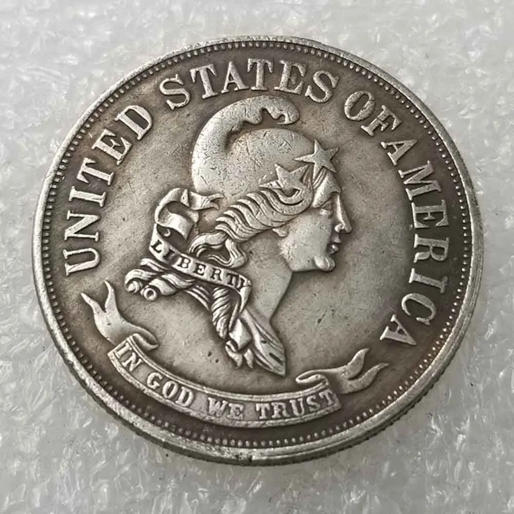 1869 Luxury 50-Cents Liberty Art Coin Pocket Couple Coin Commemorative Morgan Dollar Good Lucky Souvenir Memory Coin+Gift Bag