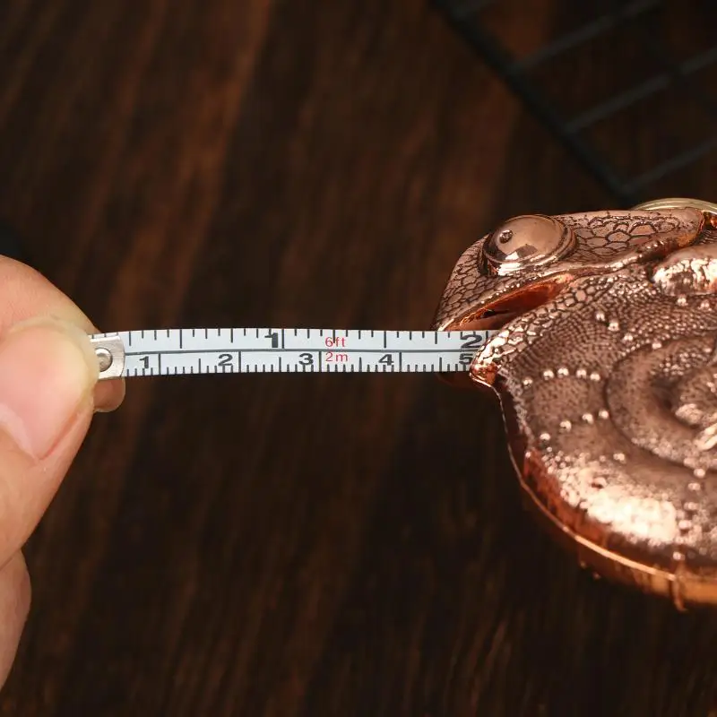 Portable Steel Chameleon Tape Measure with Animal Pendant & Keychain, Mini Measuring Tool