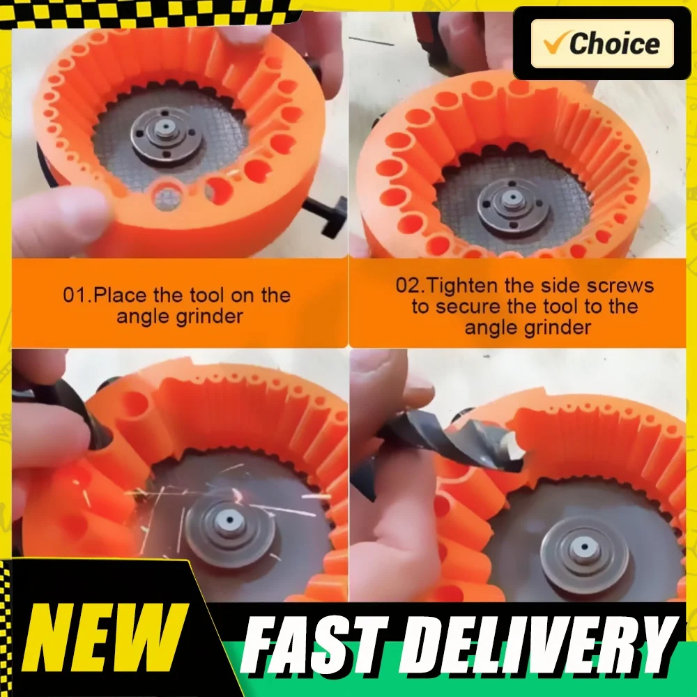 Drill Bit Sharpener with Gloves Multipurpose Drill Bit Grinding Attachment Applicable 125mm Angle Grinder Power Tool Parts