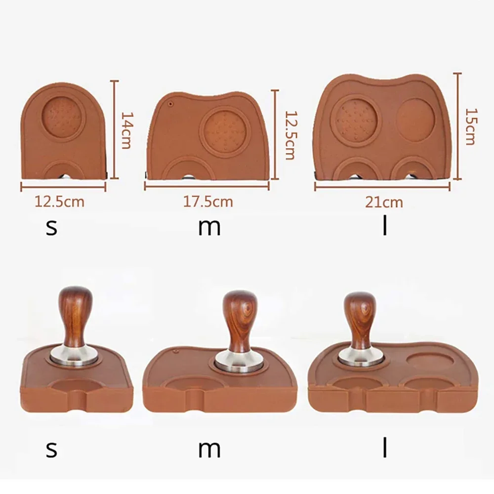 Espresso Coffee Tamper Mat Silicon Rubber Corner Mat Slip Resistant Pad Tool Holder Barista Coffee Tamping Mat