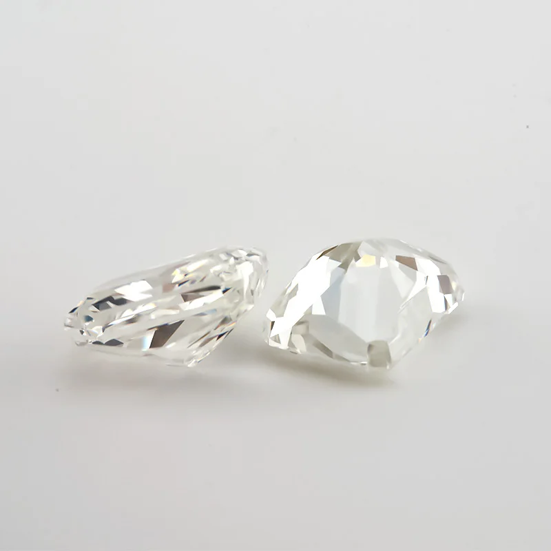 2 Stück 4x6mm~8x10mm achteckige, strahlende, Crushed-Ice-Schliff-Zirkonia-Steine 5A, lose synthetische CZ-Edelsteine für die Schmuckherstellung – Detail 20