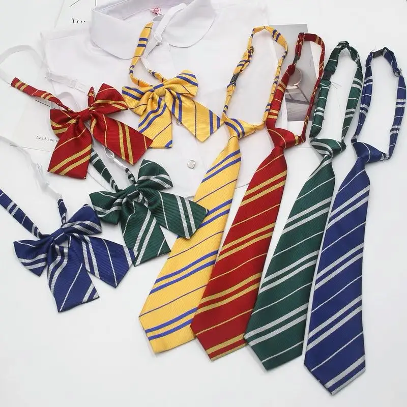 Children 33cm Necktie Magic College Student Badge Costume Accessories Cosplay Twill Tassels Tie Casual Party Halloween Gift