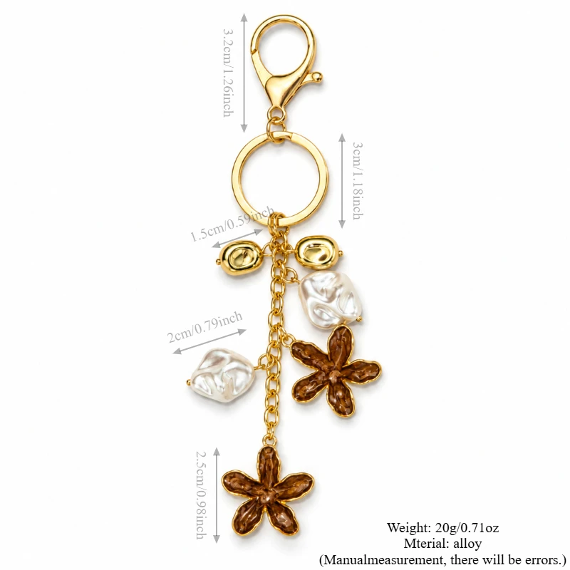 Vintage Nischen-Vielseitiger Seestern-Blumen-Stiefel Holzperlen Gewebter Schlüsselanhänger Schmuck – Detail 5