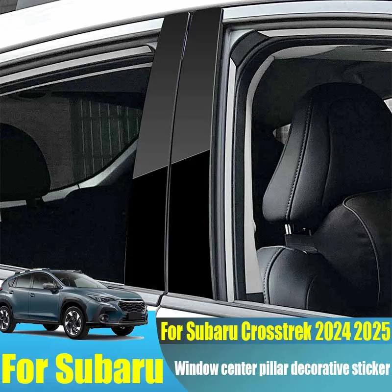 

Для Subaru Crosstrek 2024 2025, декоративная наклейка на центральную стойку окна автомобиля, модификация, аксессуары для наружного украшения автомобиля