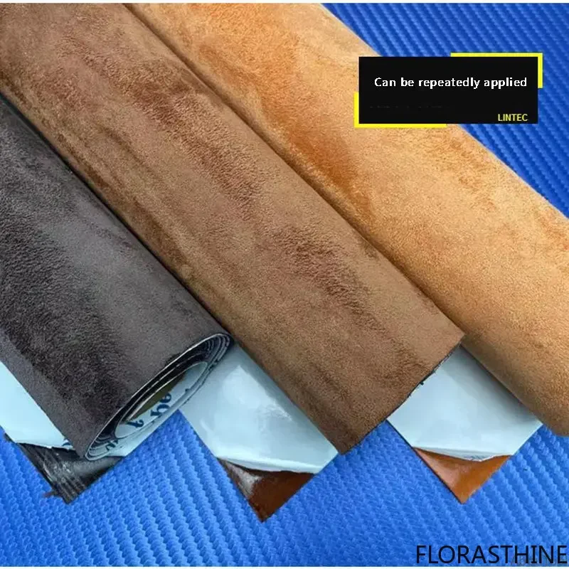 50*149cm 0.8mmThick Suede Self-adhesive Fabric Adhesive Synthetic Cloth Leather for Car Interior Dooration Furniture Decoration