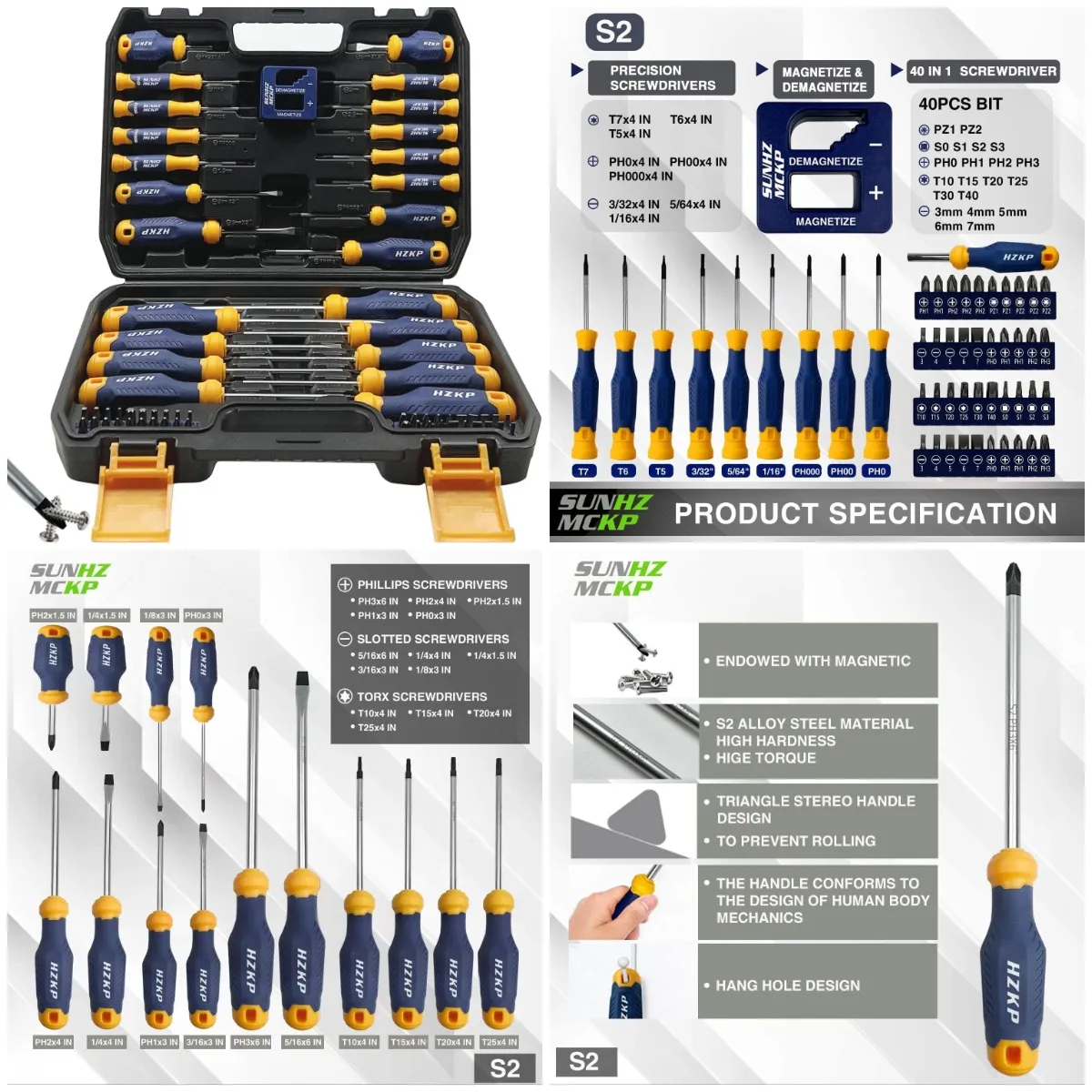 

Набор магнитных отверток, 66 предметов, легированная сталь S2, прецизионные биты с ящиком для инструментов