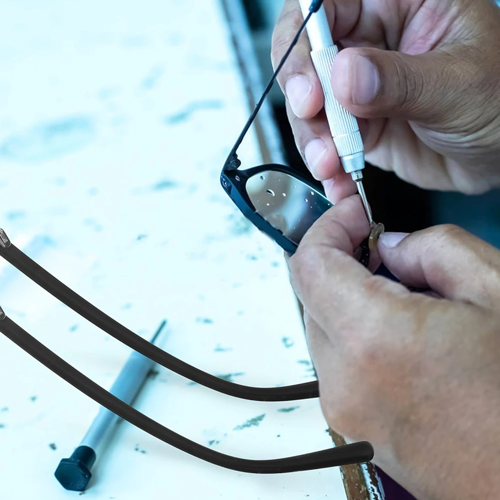 2 Pairs Eyeglass Legs Accessories Repair Kit Replacement Arms Metal Frame Parts Nose Pads Screw Kits Universal Fit Durable