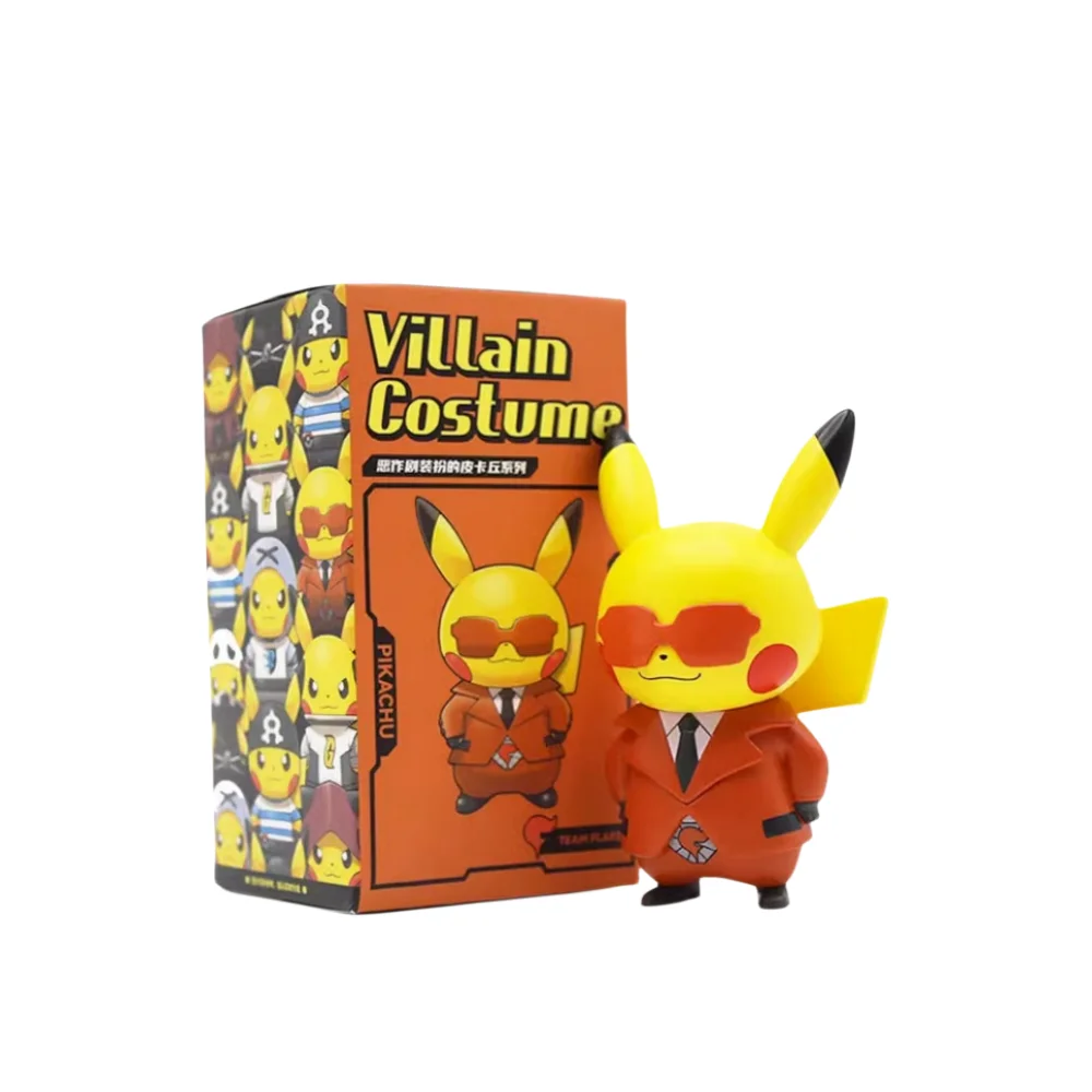 Pokemon Prank Dress Up Pikachu Villain Series Doll Blind Box Team Rocket pokragon decorazioni di Halloween figura anime