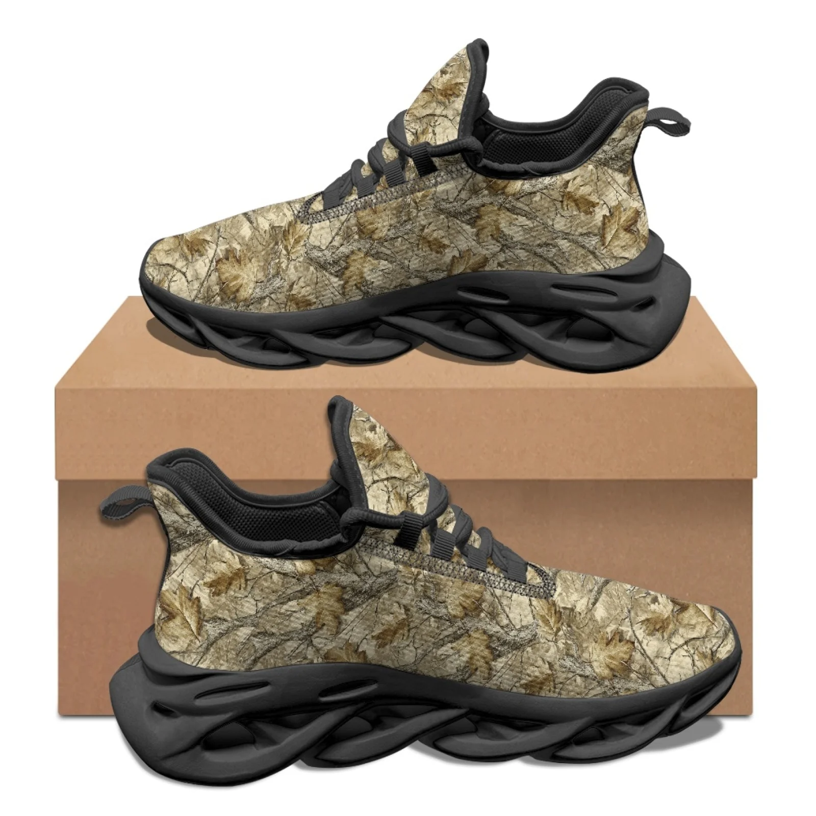 PENSTROLL Camo Leaves Fashion Sneakers Blade Men's Sports Shoes for Couple Casual Mens Running Shoes
