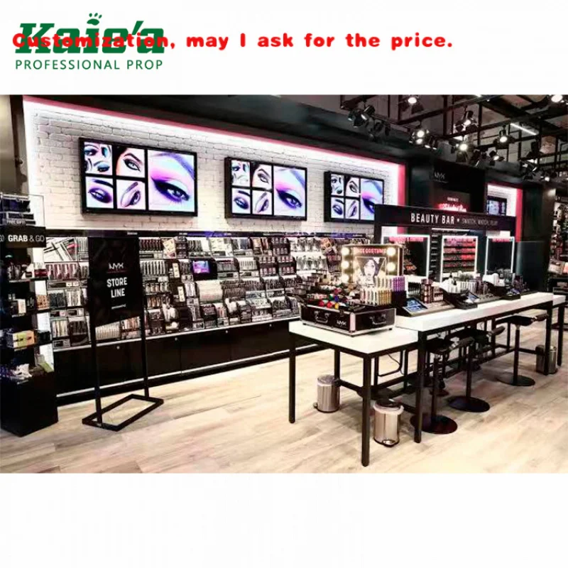 custom.متجر بيع بالتجزئة عرض مستحضرات التجميل الأثاث الخشبي متجر مستحضرات التجميل الرف بيع #1