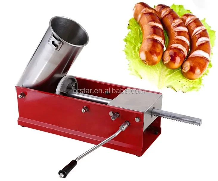 5L hot sell horizontal painting sausage stuffer / manual sausage filler