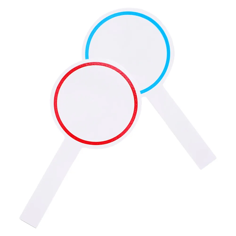 2Pcs Multipurpose Handheld Whiteboard Dry Erase Paddle for Scoring Voting Wiping DIY Blank Write Scoreboard Small Erasable Game