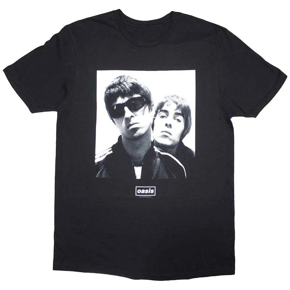 

Oasis Noel & Liam Square Photo Fashion Pattern Printing Summer Luxury Brand Cotton Men's and Women's T-Shirts Short Sleeves