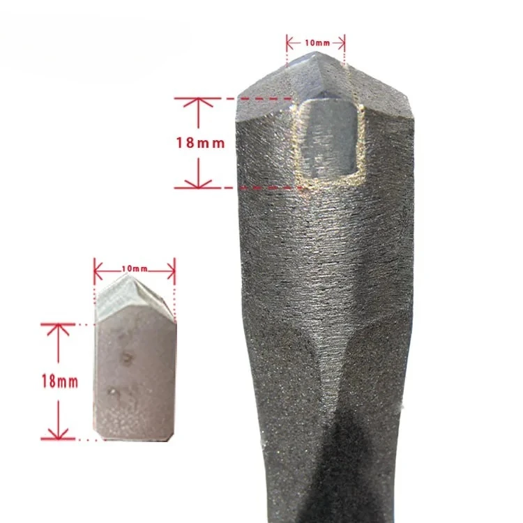 Integral Drill Rod Steel 22mm Shank Hex For Small Hole Tapered Drilling 108mm Length For Mining Quarry Tunnel