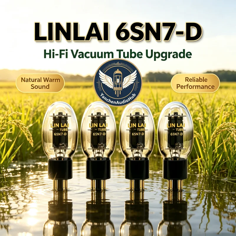 Lin Lai 2027 New 6SN7-D Titanium Screen Drop-Shaped Tube Factory Precision Pairing