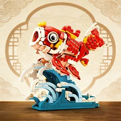 Good Luck Koi Fish Building Blocks Compatible Bricks Chinese Product China Decoration Assembled Toy Gift New year celebrate