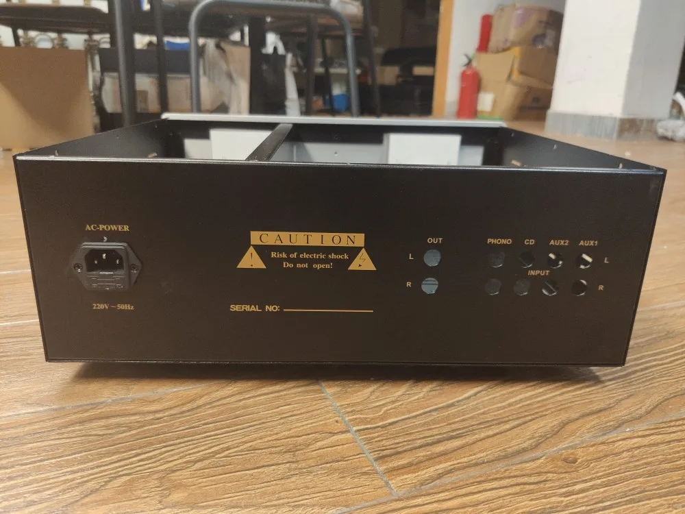 Корпус усилителя мощности HIFi с головкой УФ-измерителя уровня, корпус «сделай сам» на передней этапе, размер: L430 * W350 * H150 MM