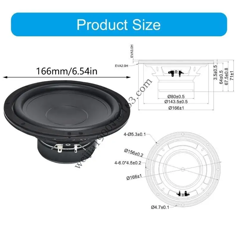 6,5 дюйма 40w Subwoofer с внешним магнитным водонепроницаемым сабвуфером для различных слуховых систем .h05a