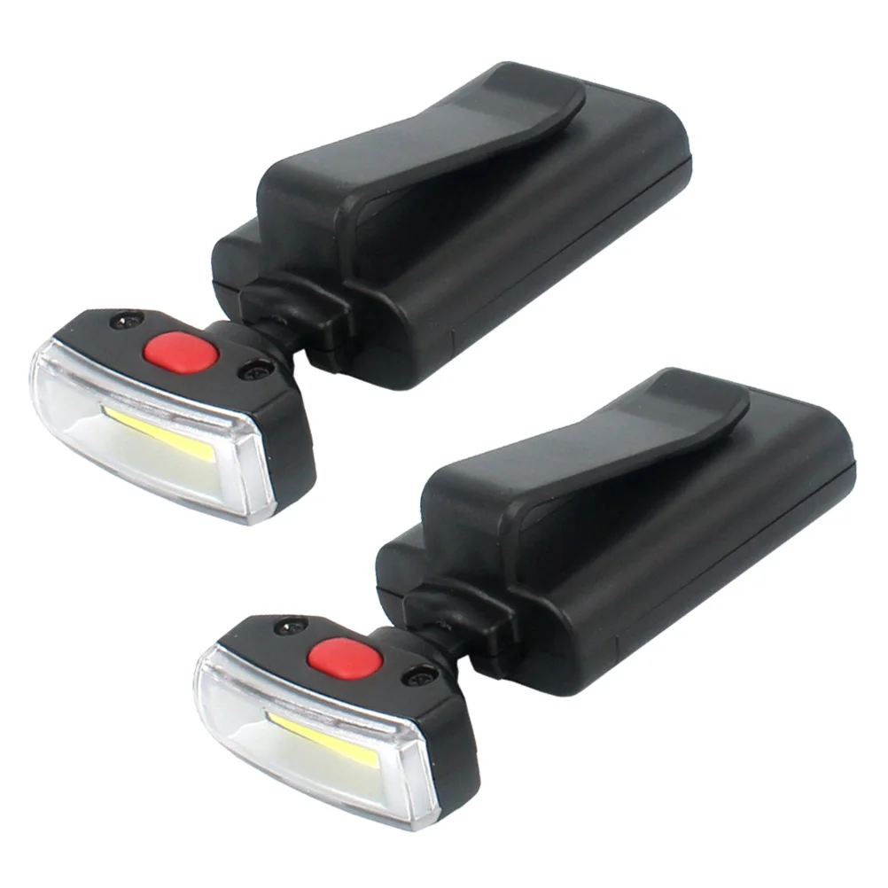 

2 Pcs Clip Lamp Hat Brim Head Hats Portable Outdoor Lights Sports Sun Visor Camping Flashlight