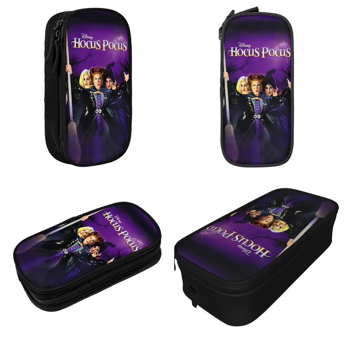 Hocus Pocus Witch Movie Pencil Case Classic Winifred Mary Sarah Pen Bag Kids Large Storage School Supplies Zipper Pencil Pouch