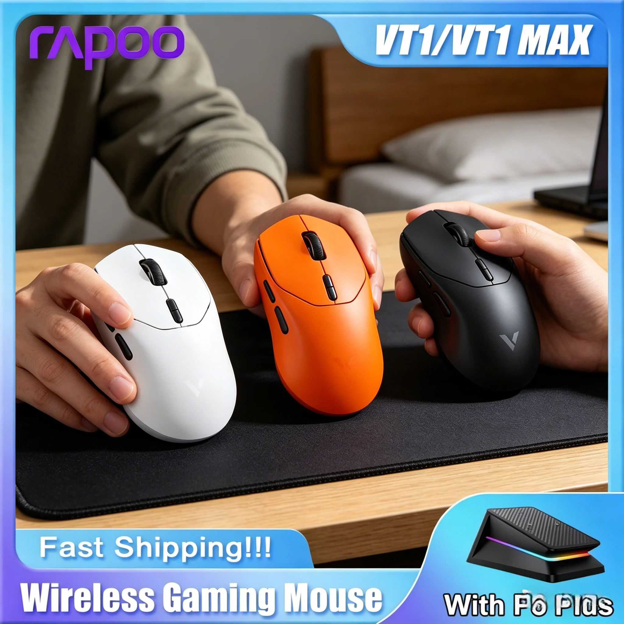 Esports Gaming Mouse Rapoo VT1 MAX GEN-2 True 8K Polling Rate 53g Ultra Lightweight