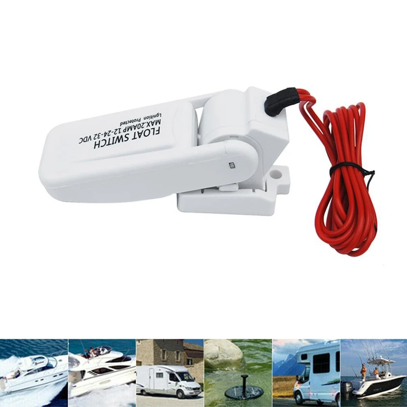 2X Esgoto Bomba Float Switch Automático 12V 24V Ou 32V Para Barco Iate Caravan Camping Marinha Pesca Bomba De Água Auto ON/OFF