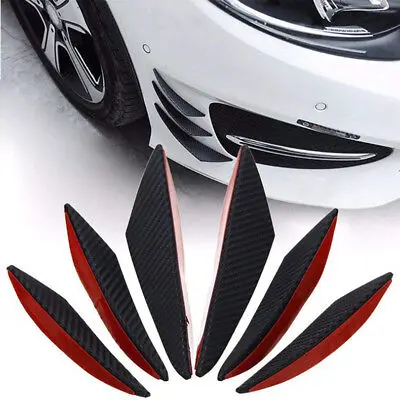 

Universal Car Bumper Fin Canard Splitter Diffuser Spoiler Wing Lip Carbon Fiber Look Bodykits Car Accessories Exterior Parts