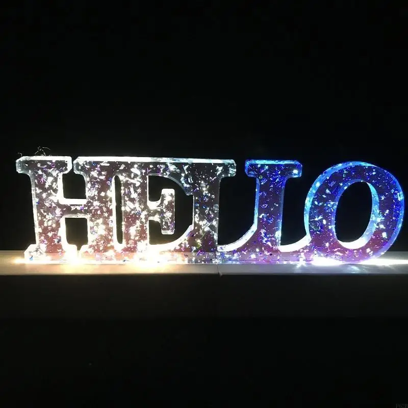 文字樹脂シリコンカビエポキシ樹脂アートファミリーワードサイン金型パーティーの装飾