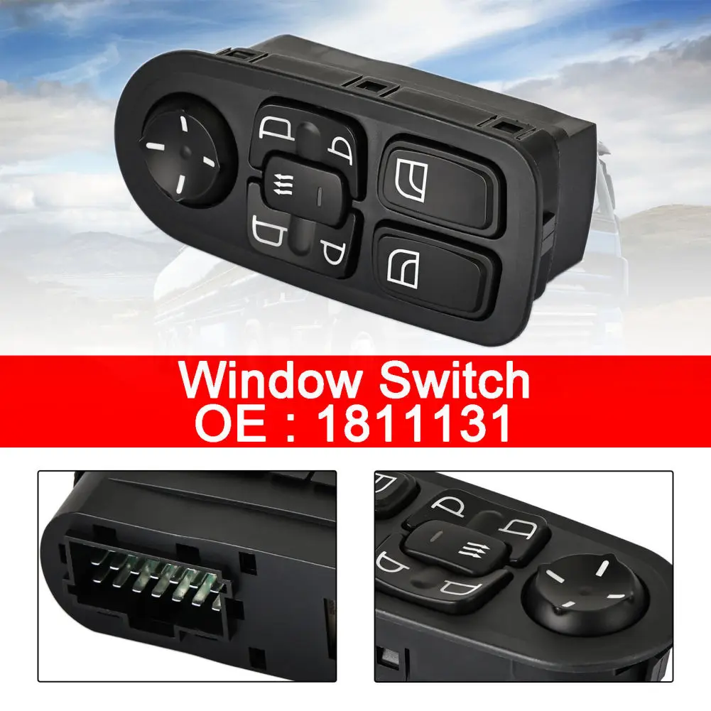 

Car Power Master Window Control Switch Button Window Regulator Switch 1811131 Compatible For DAF CF65 CF75 CF85 XF95 XF105