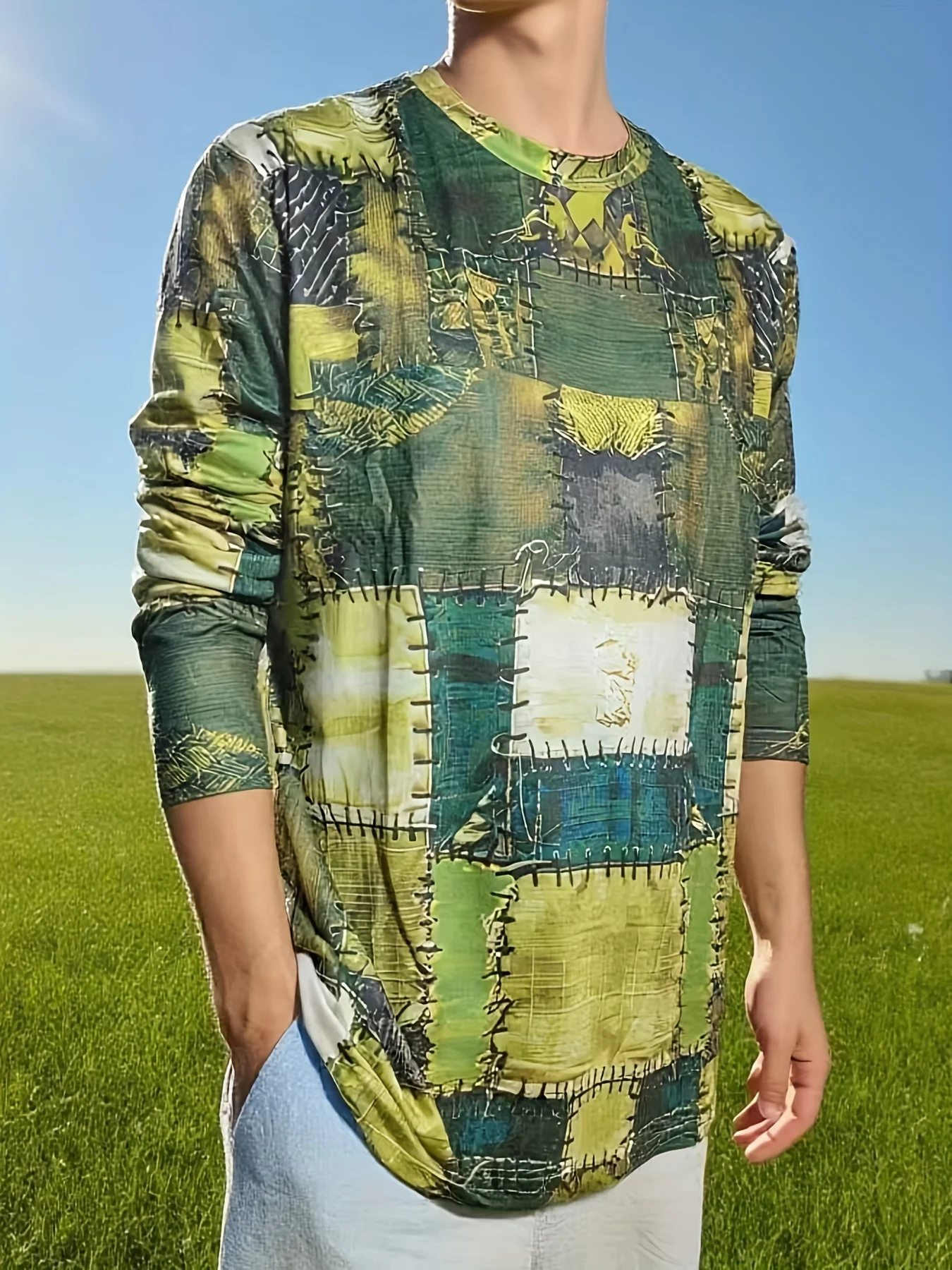 

Summer Men's T-shirt Top Casual Loose Fit Oversized T-shirt PARI Letter Pattern Printed Round Neck Short Sleeved Homme Vêtement