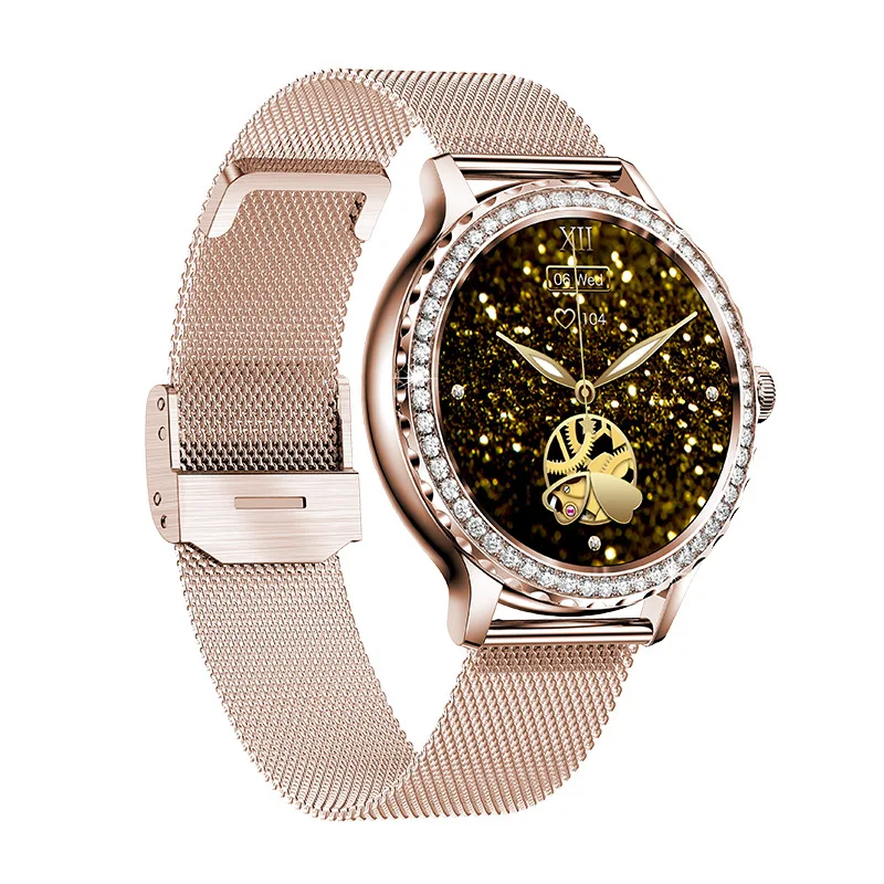 

NX19 Diamond Smart Watch for Women Metal Strap 1.3 Inch HD Screen Bluetooth Calls Health Monitor Fashion Decoration Wristwatch
