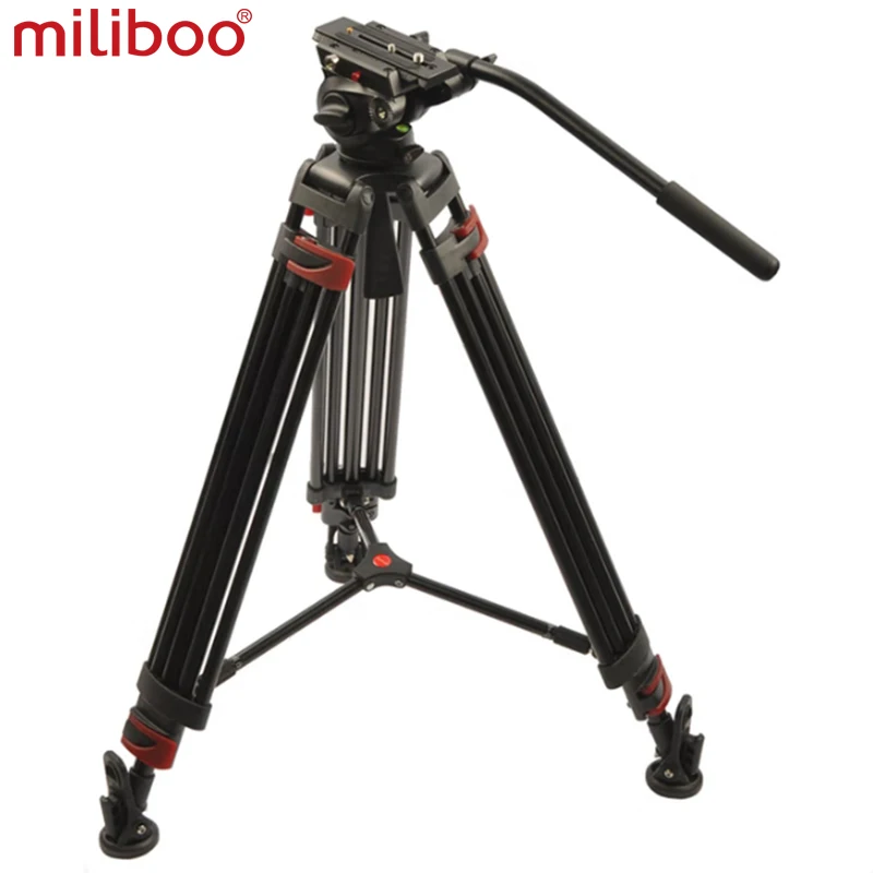 miliboo MTT603A Профессиональный штатив для камеры, алюминиевый, 1,6 м, гидравлическая жидкостная головка, грузоподъемность 10 кг для видеокамеры DSLR