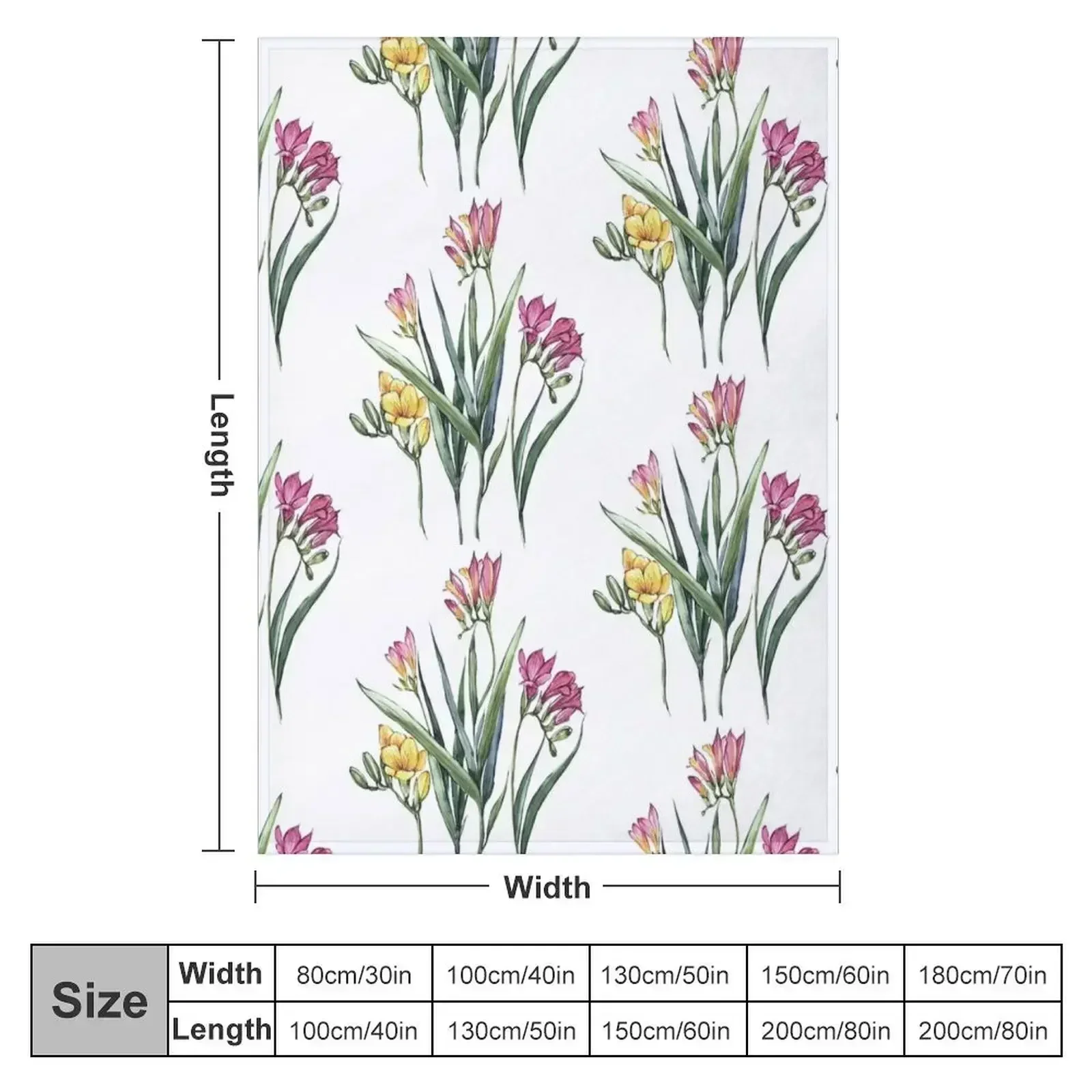 freesias Throw Blanket Beach blankets ands Picnic Soft Plaid Blankets