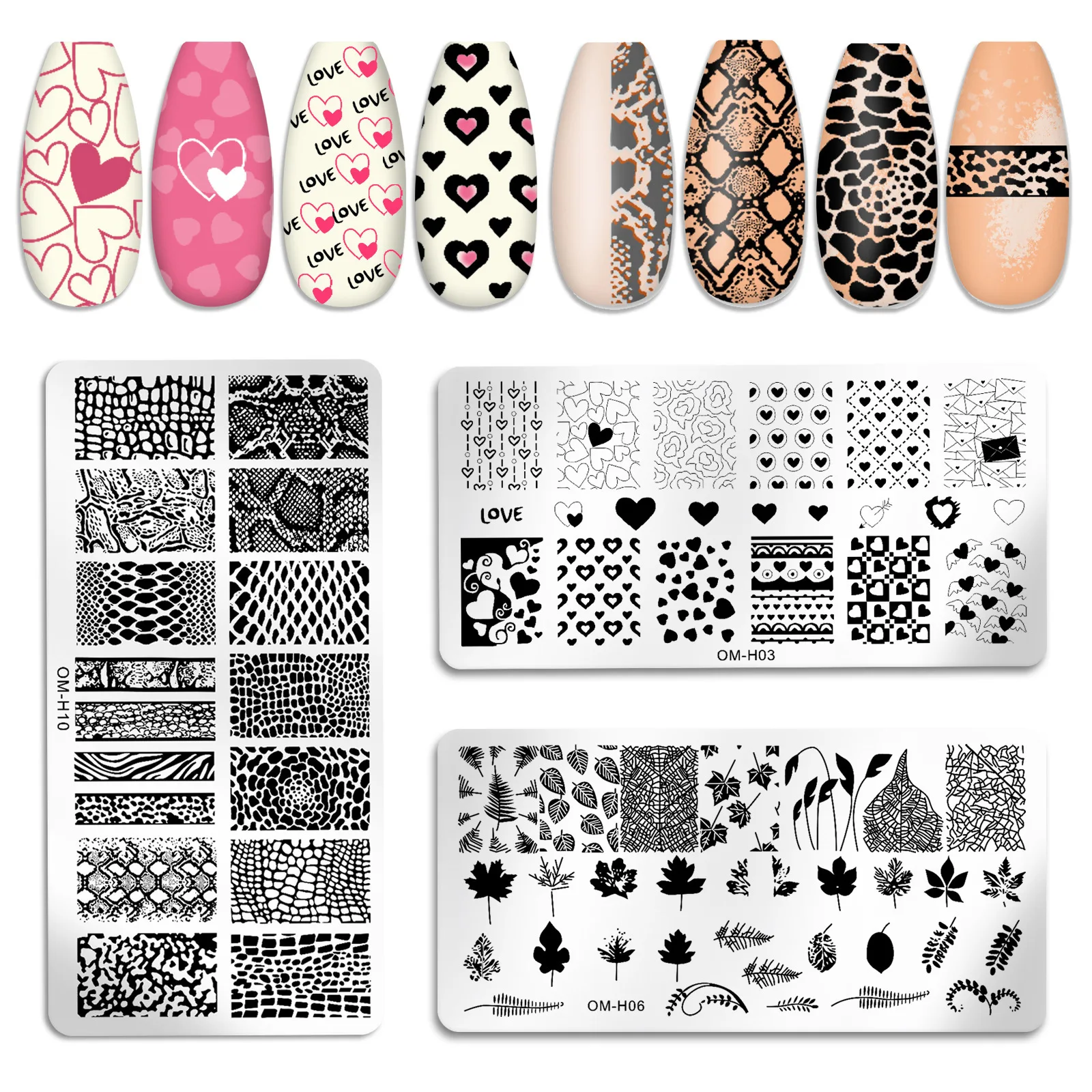 Printing template Nail art steel plate Rectangle printing plate Color painting oil template New printing spot