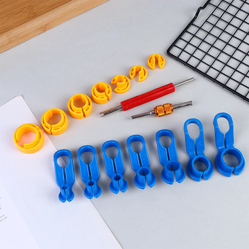 

16Pcs Fuel Line Removal Tool Kit Rapid Quick Disassembly Set for Automotive Fuel Pipe Angle Coupling Car Workshop Tools