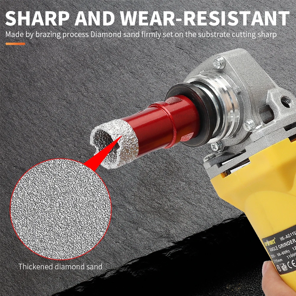 M14 Kim Cương Khoan Core Bit Ngói Mũi Khoan Hút Chân Không Chia Lửa Bằng Đồng Nguyên 1 Đá Cẩm Thạch Lỗ Thấy Sứ Khoan Bit Chuông Thấy Thái 6-16MM