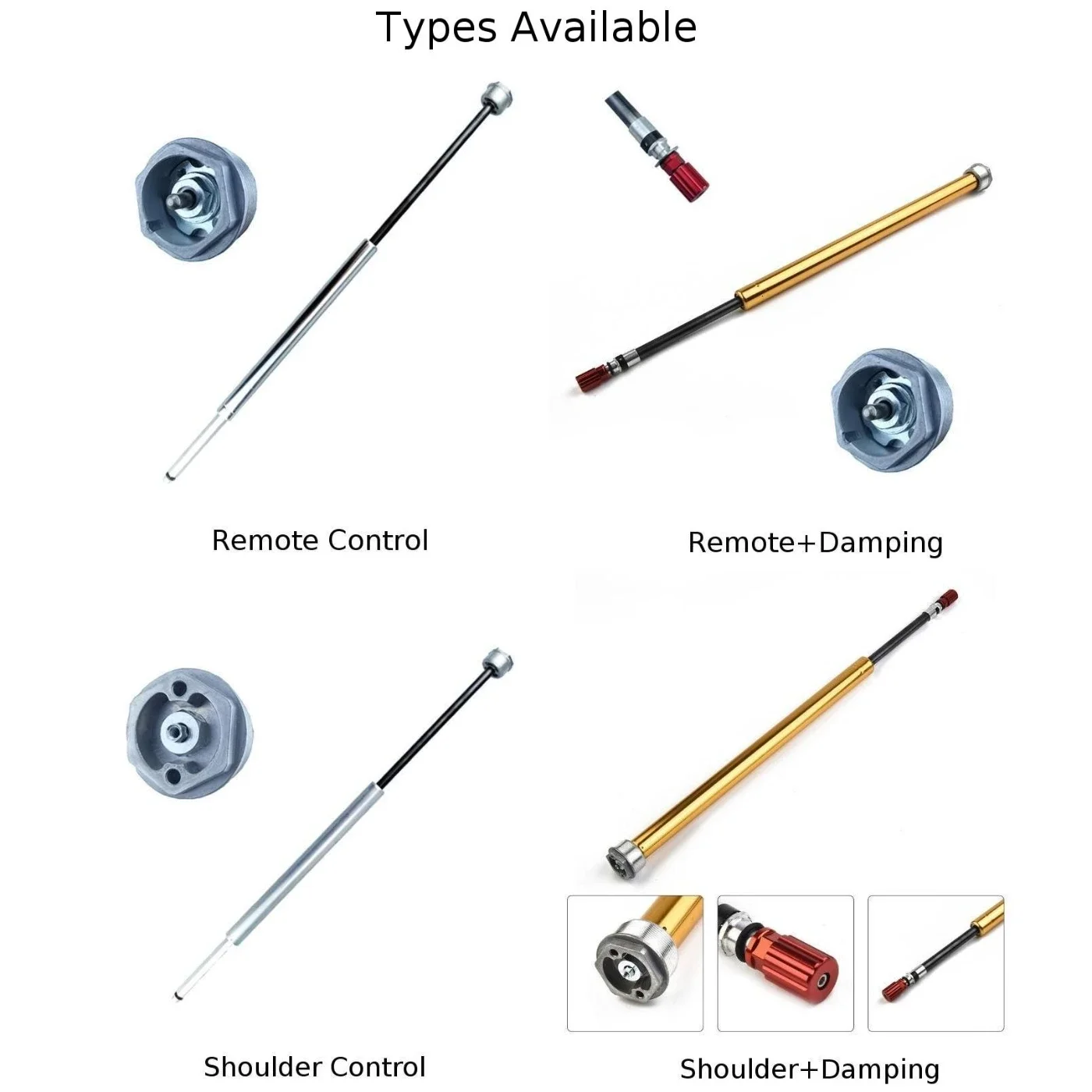 mountain bike Suspension Oil Damping Rod 26/27.5/29 Inches Front Fork Repair Part Aluminum Alloy Manual Remote Control Bike Part - Image 2