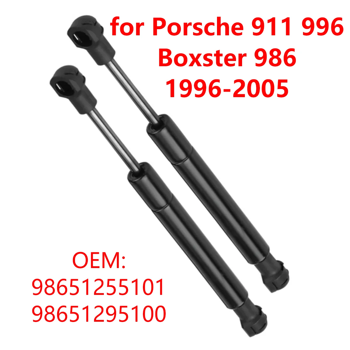 2Pcs 98651295100 for Porsche 911 996 Boxster 986 1996-2005 Car Rear Boot Trunk Tailgate Gas Struts Lift Support Rods