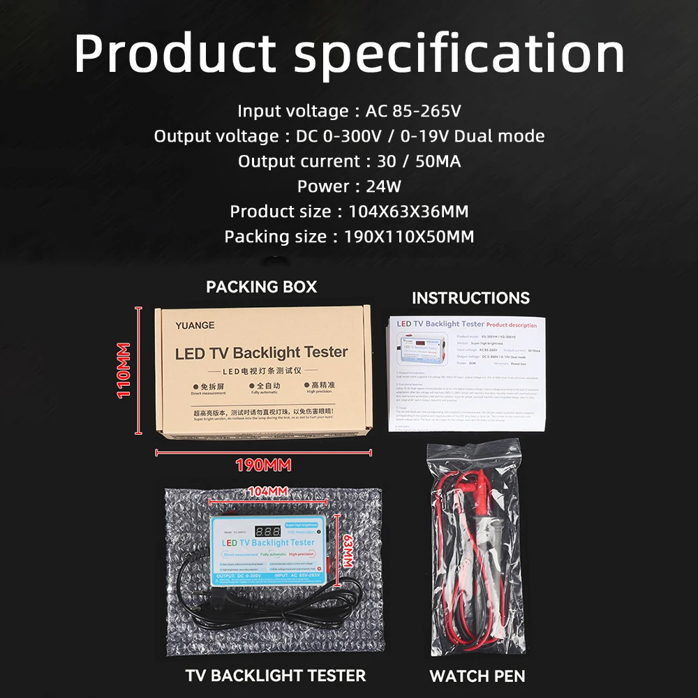 Lampada a LED TV retroilluminazione Tester strisce LED multiuso perline strumento di Test strumenti di misura per Tester di retroilluminazione a LED