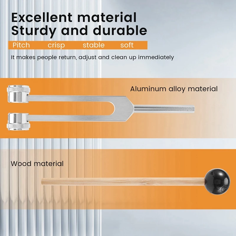 Tuning Fork 528HZ With Mallet For Healing Chakras, Sound Therapy, Maintaining Perfect Harmony Of Body, Mind And Spirit