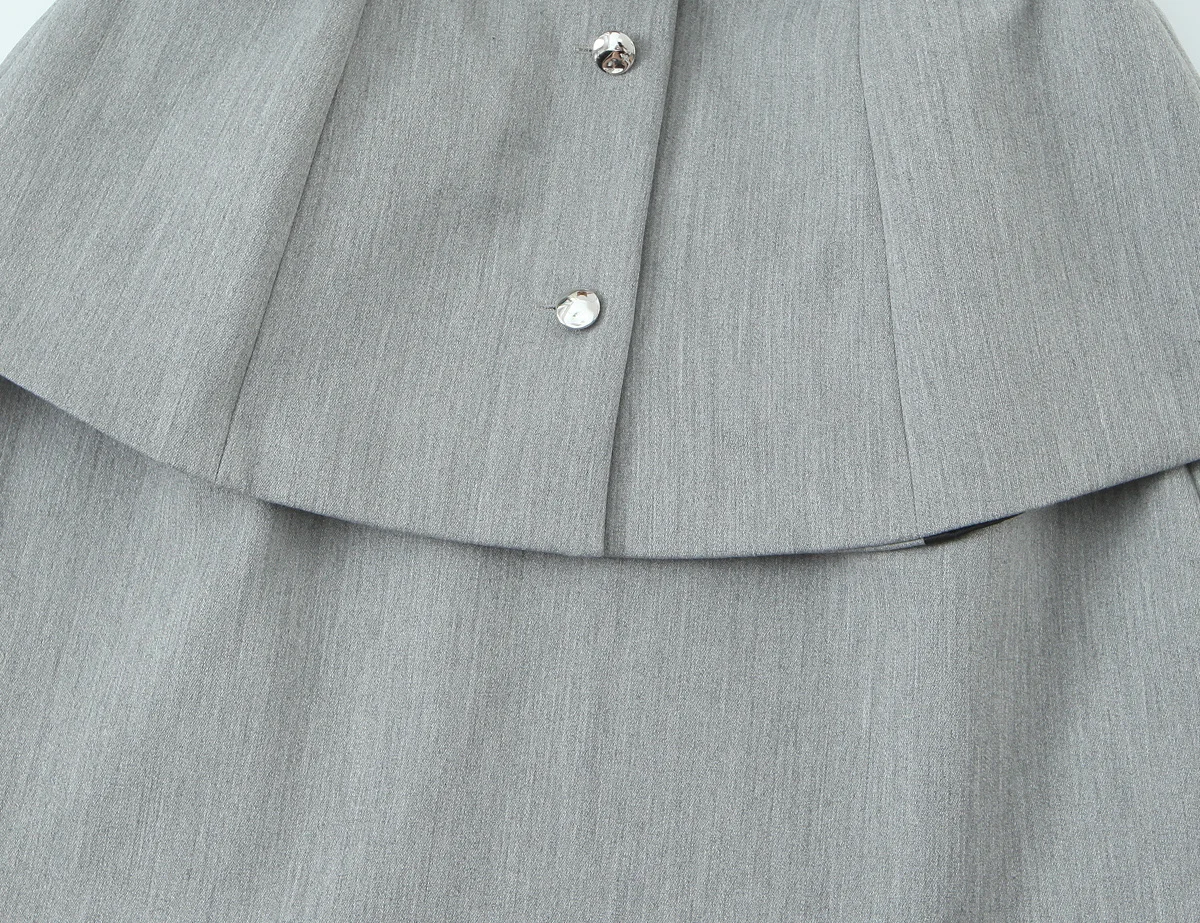 Nieuwe all-season feestjurk elegante satijnen effen kleur damesjurk met riemdetail ronde hals ontwerp