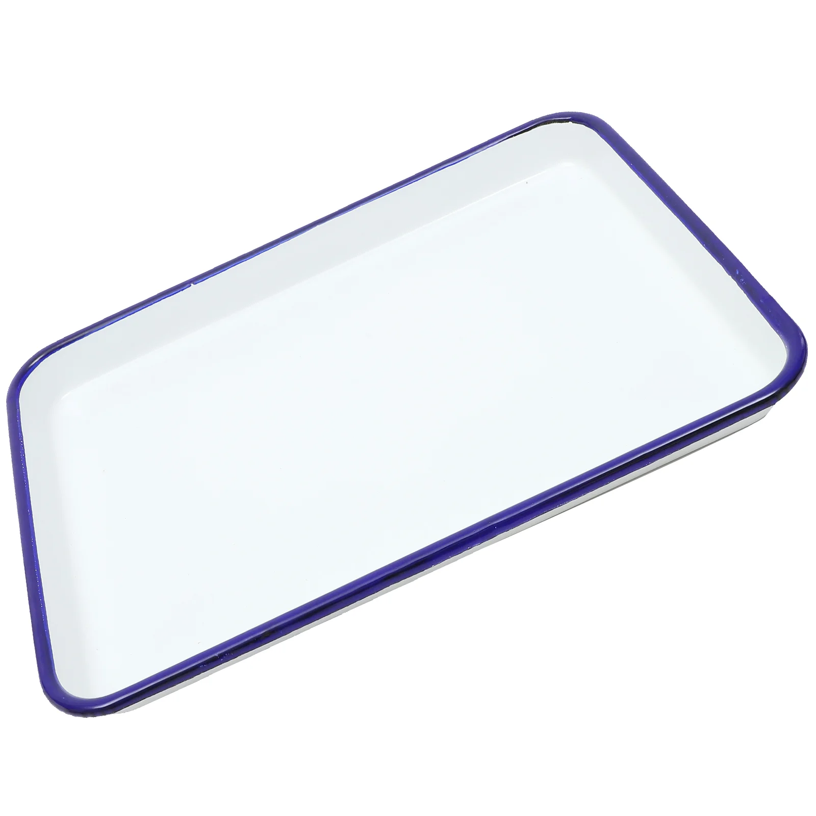 

Food Tray Enamel Baking Pan Enamelware Heat-resistant Rectangle Bakeware Rectangular Serving Dish White