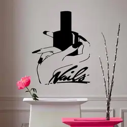 Nail Salon Decor Wall Decal Manicure Salon Waterproof Vinyl Sticker Nail Stylist Woman Gift Customized Room Decoration G868